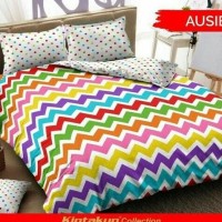 Terbaru Bedcover Kintakun D'Luxe Ausie No.1 King 180 Rainbow Polkadot
