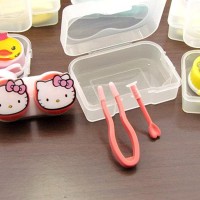 hcl009 kotak softlens cartoon acrylic lense case