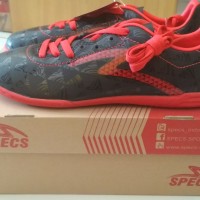 Sepatu Futsal Specs Quark In Black Emperor Red ORI - 400720