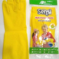Promo Sarung Tangan Karet Glove Kuning Sensi Latex Cuci Piring