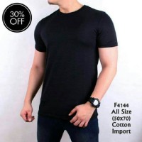 Harga Termurah Kaos Pria Hitam polos lengan pendek