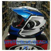 helm KYT ENDURO R #1 WHITE/BLUE/BLACK