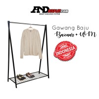 GAWANG BAJU BAZAR SINGLE+WM RAK GANTUNGAN PAKAIAN LAUNDRY JEMURAN