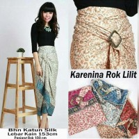 Rok Lilit Serut R028 Semi Sutra Halus | Wrap Skirt | Bawahan Kebaya