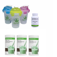 Shake Herbalife/HERBALIFE/Toserasera--( 3 CHOCO MINT+ FIBER+ GELAS )