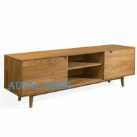 meja rak tv buffet cabinet drawer minimalis top jati jepara
