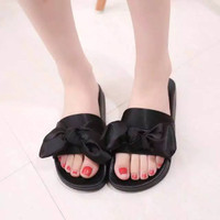 Sandal Wanita Puma Fenty Bow Hitam Premium KWS Impor TERMURAH DI TOPED