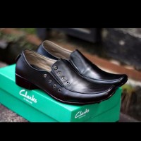 jual Sepatu Kerja Pria Clarks Pantofel Kulit Hitam
