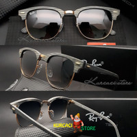 Kacamata Sunglass Gaya Pria Wanita Rayban Clubmaster 100% Kayu Asli