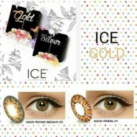 ice gold softlens diameter besar tanpa pinggiran hitam mirip nobluk
