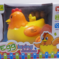 Mainan anak - Egg laying Chickens ayam bertelur Lampu musik Telur Hen
