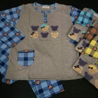 Baju Tidur Anne Claire Bear Family Tangan Panjang Celan Murah