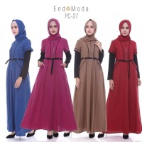 EndoModa PC-27 Dress Wanita Baju Muslim Modern Gamis Pck Terbaru 2018
