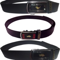 Sabuk Belt Ikat Pinggang Pria Tahan Buckle Kulit Tiruan Lentur Elastis