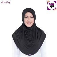 Jual ELZATTA Hijab Instan / Hijab Bergo Serut / Kerudung Murah / HITAM Murah