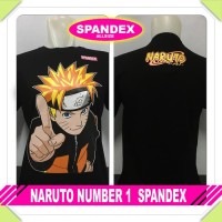 JUAL KAOS DISTRO NARUTO NUMBER 1 SPANDEX MURAH