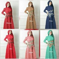 Jual GAMIS LEBARAN 2017 / BAJU PESTA MUSLIMAH / GAMIS BROKAT TERBARU Murah
