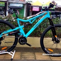 baru SEPEDA GUNUNG 275 THRILL OUST 10 ALLOY 24 SPEED 2018 SATIN TOSCA