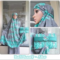 MUKENA CANTIK IDUL FITRI DEWASA BALI LEAF TAS PESTA ABU