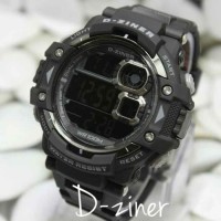 JAM TANGAN PRIA DZINER DIGITAL ORI BLACK COVER BLACK Murah
