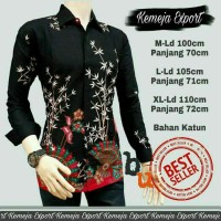 Jual Baju Batik Pria Lengan Panjang Slim Fit - Motif Kipas Termurah Murah