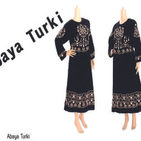 Jual !Best seller Abaya Turki Longdress Muslim Wanita Gamis Muslimah Murah