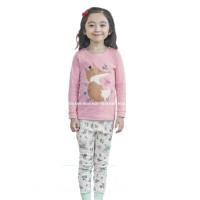 pakaian baju celana kaos setelan tidur piyama anak cewe perempuan pink