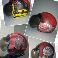 Helm retro bogo anak Kartun laki laki