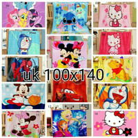 Selimut Anak Bayi Panel Bulu Halus Motif Karakter 100x140 MURAH