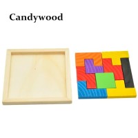 Mainan Kayu Tetris Permainan Jigsaw Puzzle Anak-Anak