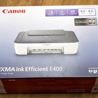 Printer Canon Pixma E400 Inkjet White Grey Multifungsi Parto Printer