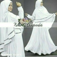 Najibah syar'i white baju muslim wanita warna putih gamis syari