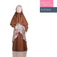 MTA 273 bunga coklat umur (7-9 tahun ) gamis anak syar i model india