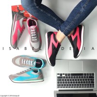 Isabel Sepatu Kets Sport Santai Wanita ZUMBA Sneakers Shoes Hijau Tosc
