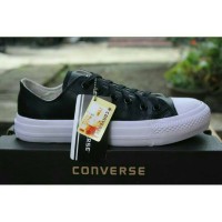 Jual sepatu converse kulit sintetis black unisex Fashion Pria