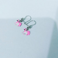 anting perak anak little pony asli 925 lapis emas putih