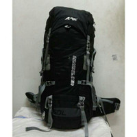 tas carier Rei krakatau 60ltr black mantab Ori saingan eiger consina