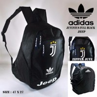 TAS RANSEL ADIDAS JUVENTUS JEEP FULL BLACK OLAHRAGA SPORT GRATIS RAI