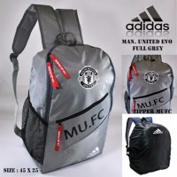TAS RANSEL ADIDAS MANCHESTER UNITED OLAHRAGA SPORT FULL GREY EVO FRE