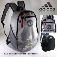 TAS RANSEL ADIDAS MANCHESTER UNITED OLAHRAGA SPORT GREY CHEVROLET FR
