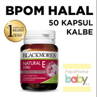 Jual Blackmores Natural Vitamin E 250 IU 50 Kapsul BPOM HALAL KALBE Murah