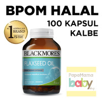 Jual Blackmores Flaxseed Oil 100 Kapsul BPOM HALAL KALBE Vit Jantung Kanker Murah