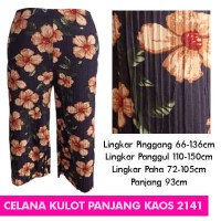 BIG SIZE BIGSIZE CELANA KULOT PANJANG KAOS 2141