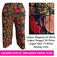 BIG SIZE BIGSIZE CELANA KULOT PANJANG KAOS 2143