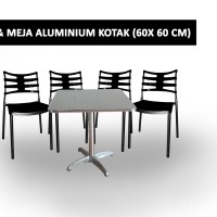 Cafe Set PC 08 (4 kursi + 1 meja) / Kursi Cafe / Kursi Plastik