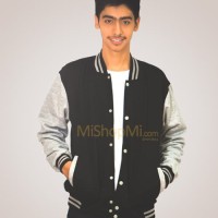 Jaket Baseball Varsity Bahan Cotton Fleece Kualitas Distro