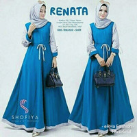 Gamis Renata Model Terbaru/Gamis Baloteli Tangan Serut