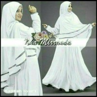 Najibah Syar'i white Busana Muslim wanita warna putih Gamis putih
