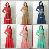 Jual GAMIS LEBARAN 2017 / BAJU PESTA MUSLIMAH / GAMIS BROKAT TERBARU Murah
