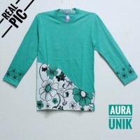 JUAL KAOS WANITA LENGAN PANJANG PROMO MURAH OBLONG SABLON KATUN TOSCA